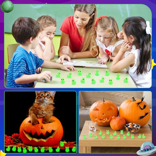 Image of 50 Pcs Alien Ducks Toy Figures, Mini Alien Resin Ducks Bulk, Tiny Aliens Figurine Dress up Duck Toy for Party Favors (Luminous Aliens)