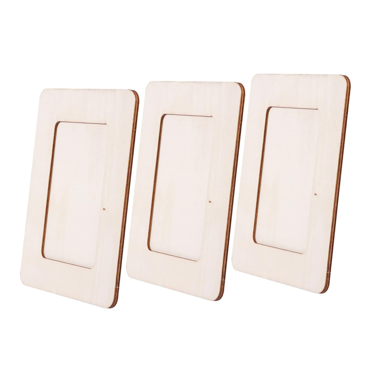 Abaodam DIY Wooden Frames Kids Artwork Holder Natural Design Frame for Kids' Painting and