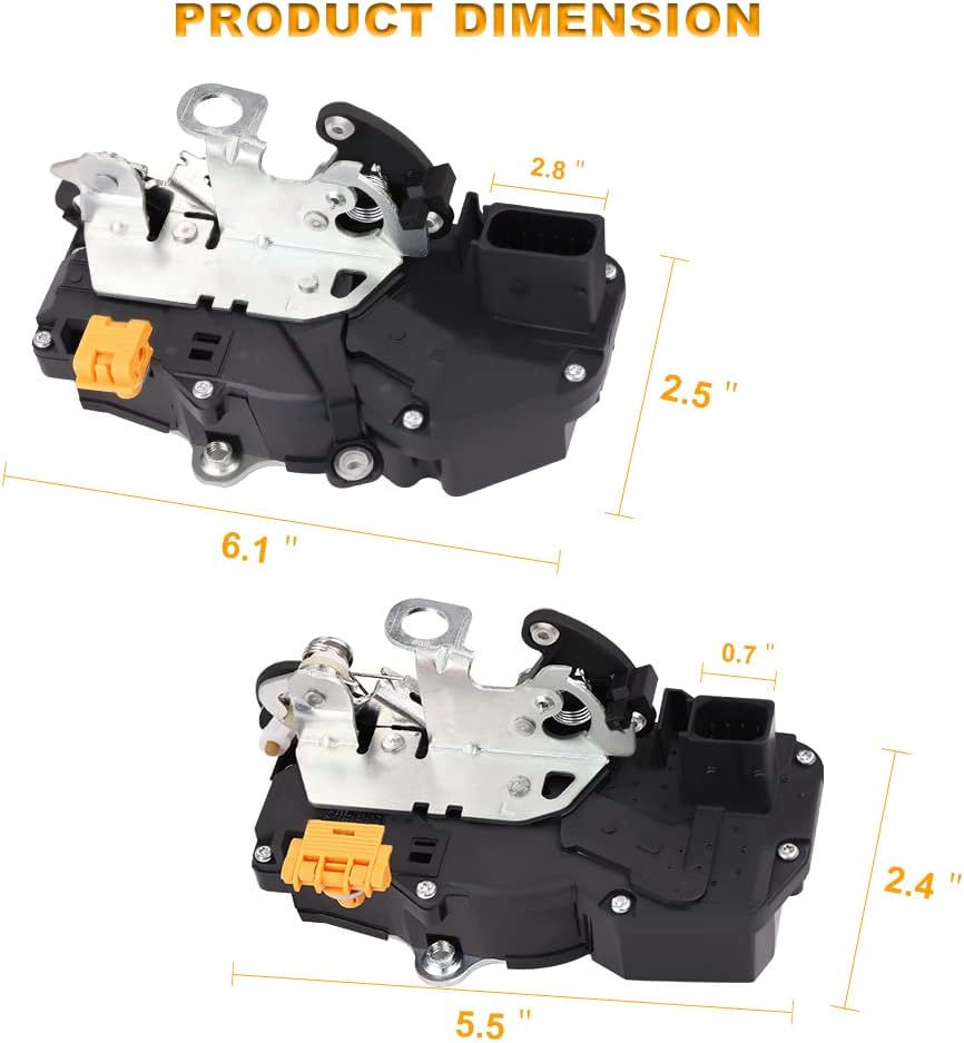 Door Latch Lock Actuator Compatible with Chevy Suburban Silverado Tahoe Avalanche GMC Sierra Yukon XL Cadillac Escalade ESV EXT 2008-2009, Replaces for 931-303 931-304 931-108 931-109
