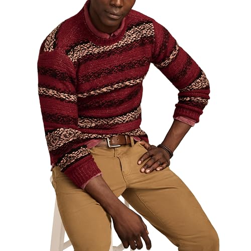 Lucky Brand Men's Fair Isle Jacquard Crew Neck Sweater4