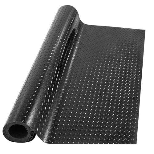 bimiti 300 x 150 cm Gummimatte Meterware Schutzmatte, garagenboden matten, Noppenmatte Bodenmatte aus Gummi, rutschfest Gummimatte Bodenmatte mit Noppen Gummiläufer für Keller, Werkstatt, Garage