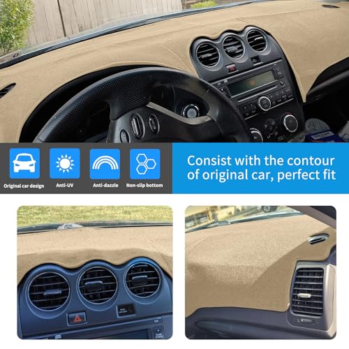 puxhig Dash Cover Custom Fit for Nissan Altima 2007 2008 2009 2010 2011 2012, Altima Sedan Coupe 2007-2012 Dashboard Cover Mat Pad (Beige) by puxhig - Used condition - Image 2