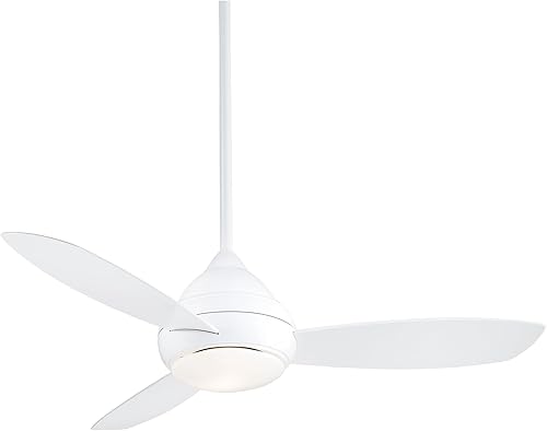 Miniatura 2 de Minka-Aire F476L-WH Concept I Wet Ventilador de techo para exteriores de 52 pulgadas con luz LED integrada de 14 W en acabado blanco Blanco,Bronce