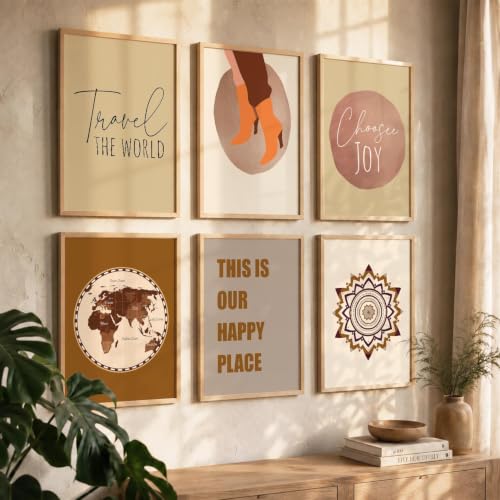 Image of kotart Travel wall art for home decor, living room, bed room | Poster with frames wall hanging paintings | Travel digital wall art (19x25 inch, J)