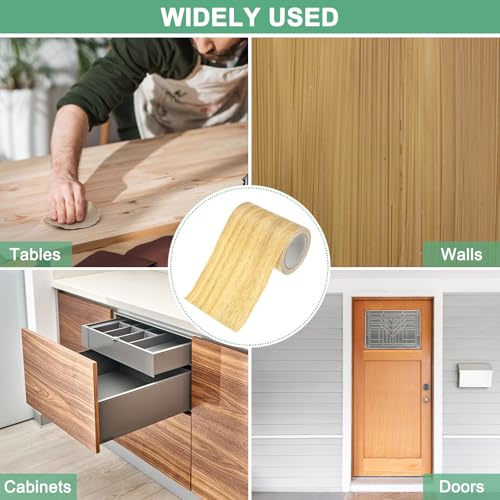 Image of M METERXITY 2-Roll Wood Grain Repair Tape, 3.15in x 15ft Textured Realistic Self-Adhesive Wood Floor Tape Contact Paper for Furniture /Floors /Home [Golden Camel Oak]