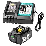 Durée de vie plus longue que les batteries OEM : avec des cellules ultra de 5,0 Ah pour une durée de vie maximale – Spécialement conçue pour les applications intensives Makita 5 Ah telles que les scies circulaires ou les marteaux perforateurs. Dépasse la capacité des versions de batterie Makita standard, même en cas de charge continue.