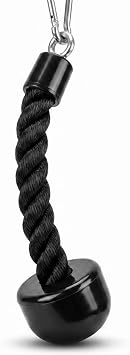 Amber Sporting Goods Heavy Duty Tricep Rope Cable Attachment 1000 lbs Lab Tested 1.5" LAT Machine Accessory Pull Down Grip Strength Training Equipment for Gym & Home Single and Double