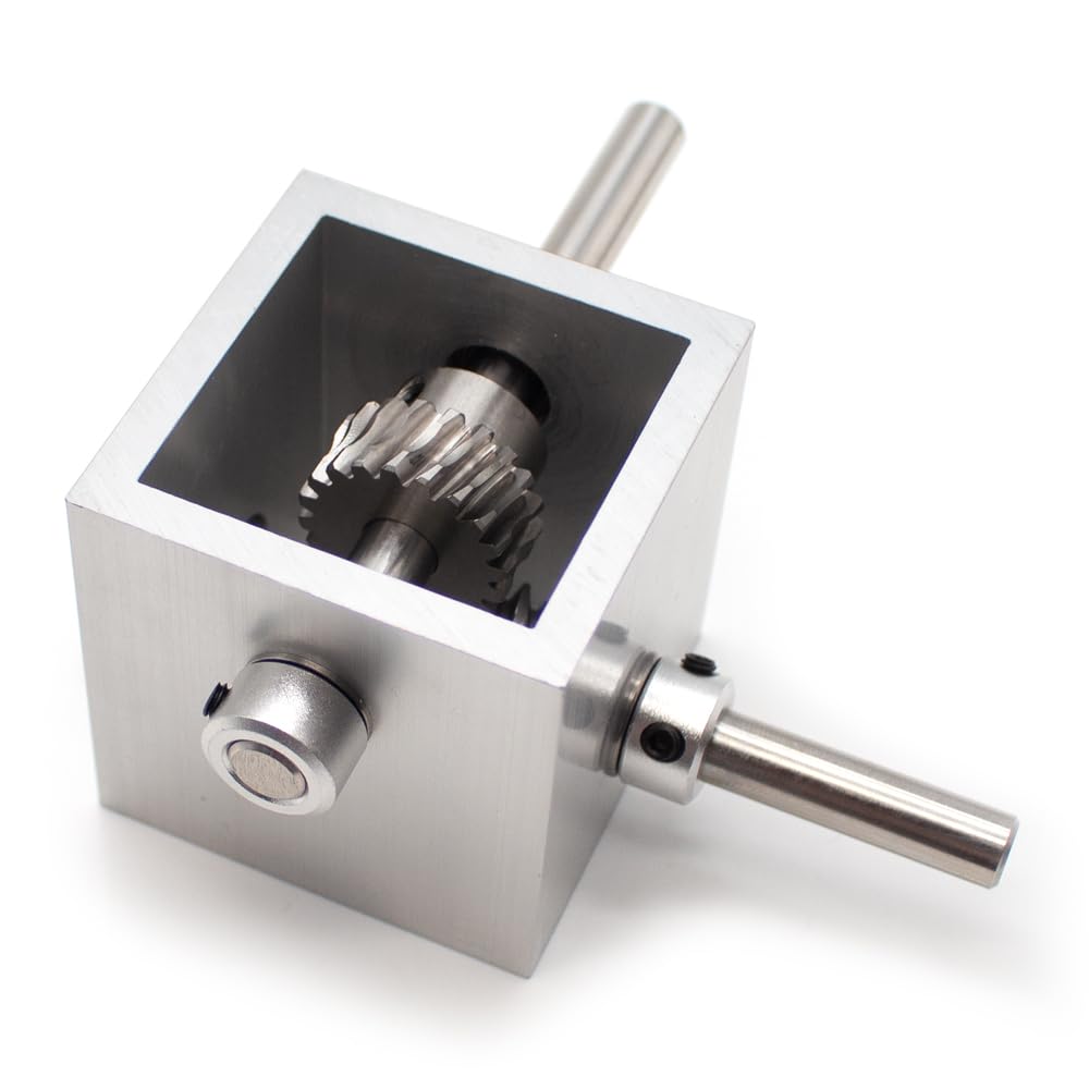 Toplionace Caja de Engranajes de Tornillo Sin Fin de Turbina, Caja Inversa de ángulo Recto, Reductor de ángulo de 90 Grados, Dispositivo de Esquina de 8mm, Sin Bloqueo Automático
