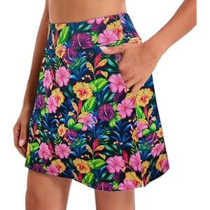 Oyamiki Women’s Active Athletic Skort Lightweight Tennis Skirt Perfect for Running Training Sports Golf