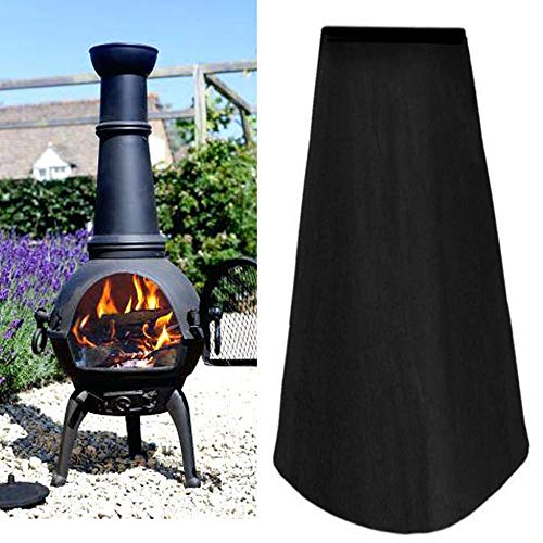 BullStar Chiminea Cover Waterproof Outdoor Garden Heater Cover Durable UV Protective Chimney Fire Pit Cover