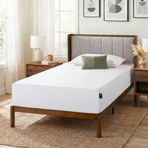 Image of Zinus 12 Inch Green Tea Cooling Memory Foam Mattress [New Version], Twin, Fiberglass Free, Medium Firmness, Cooling Gel Foam, Certified Safe Foams & Fabric, Mattress in A Box