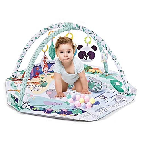 Baby Speelkleed Multipurpose Opvouwbare Piano Gym Peuter Doek Activiteitencentrum Met Beweegbaar Speelgoed voor Vloer 43.3x43.3x16.9in (BB038) - Afbeelding 6