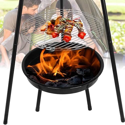 Well Home BBQ-Stativ mit Kette und Grillrost aus Stahl