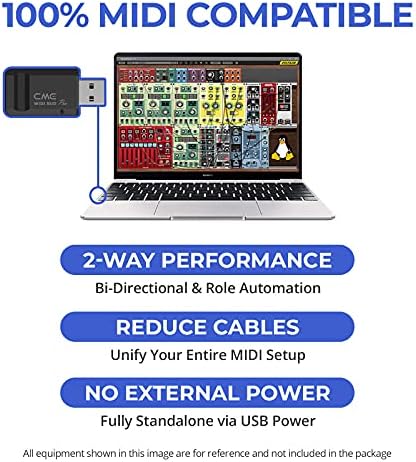 CME WIDI Bud Pro | Bluetooth MIDI Interface for iOS, macOS, Windows, Android, ChromeOS, Linux - Plug, Pair & Play | No drivers | Ultra low 3ms latency wireless MIDI for computer/laptop/PC