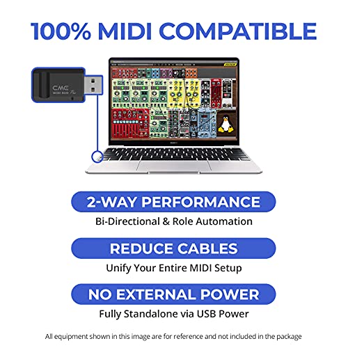 Cme Widi Bud Pro - Bluetooth Midi Interface For Ios, Macos, Windows, Android, Chromeos, Linux - Plug, Pair & Play - No Drivers - Ultra Low 3Ms Latency Wireless Midi For Computer/Laptop/Mobile Device #TOP3