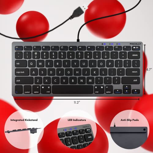 Macally SLIMKEYCSG Small Usb Wired Keyboard thumb #6