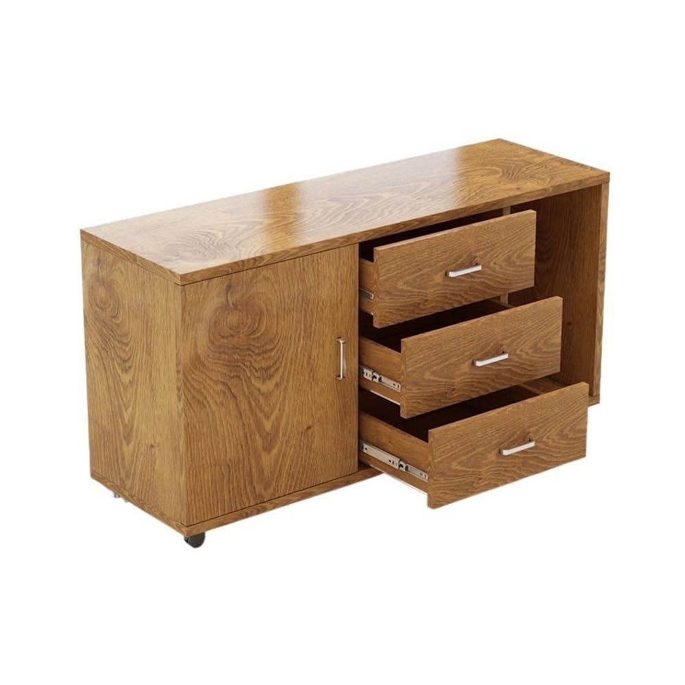 YNIYUJKL Office Storage File Cabinet Office Side Cabinet File Storage Storage Cabinet Large Capacity Three Drawer Wooden Short Cabinet Against The Wall Simple Drawer Cabinet Filing Cab
