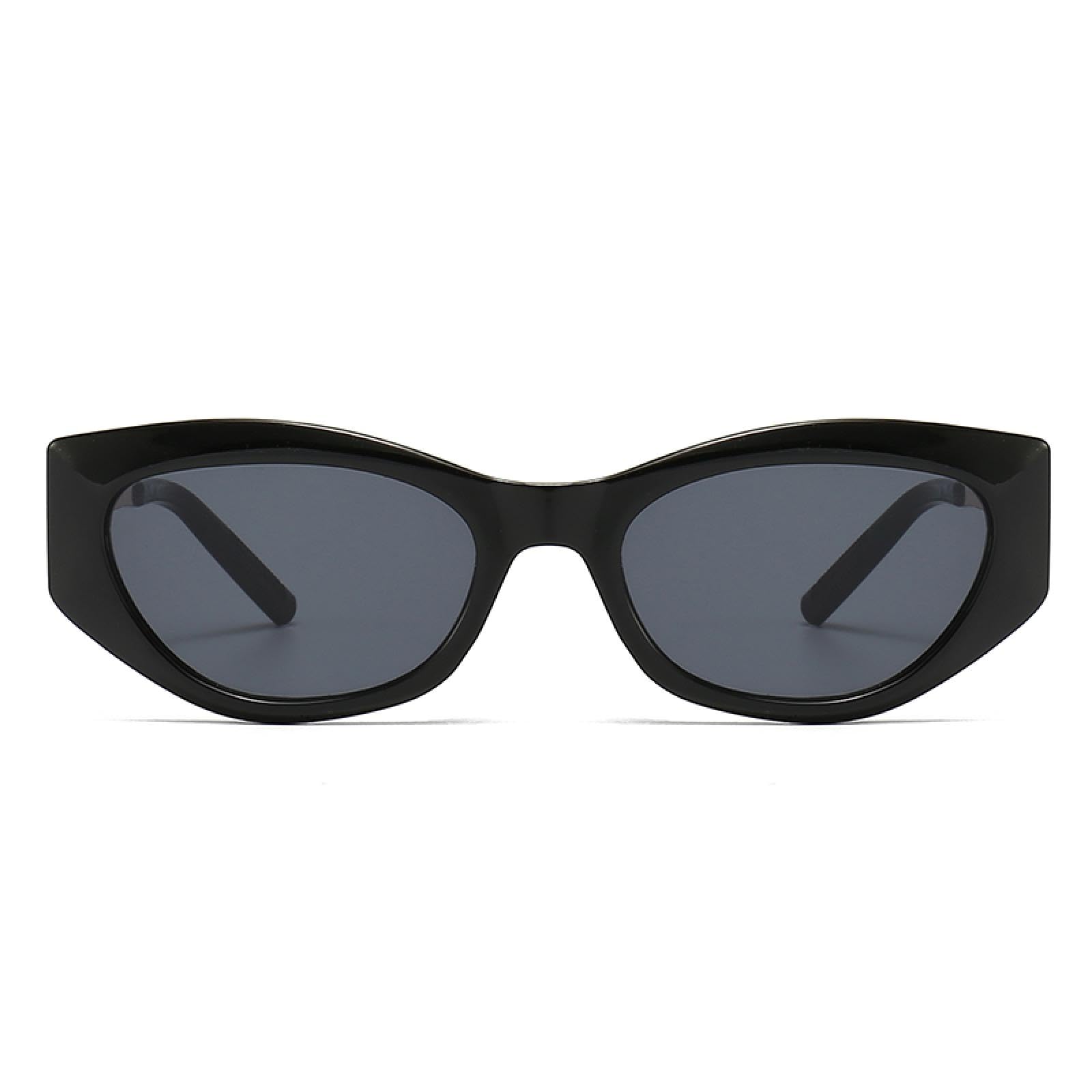 Occhiali da sole alla moda per uomo e donna, appositamente progettati per occhiali da sole a forma di occhio di gatto, aste retrò moderne con forma saltellante, occhiali da sole decorativi (BIANCO)