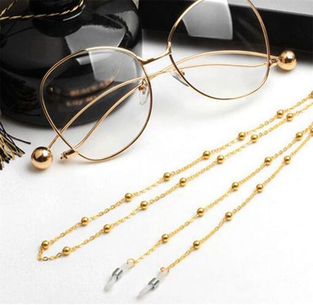 Fashionable Mouthpiece Rope Clip Bead Glasses Chain Metal Eyeglasses