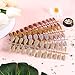 SIUSIO 96 Pcs Stiletto Fake Nails Press on Full Cover Top Coat Powder Glitter Bling Flakes Sequins Medium Covered Gel Length False Acrylic Nail Kits for Women and Girls(Gold & Silver Glitter Series)
