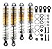 C32720GOLD Alloy Machined Shock Set (4) for Traxxas Slash, Stampede & Rustler (4X4 & 2WD)