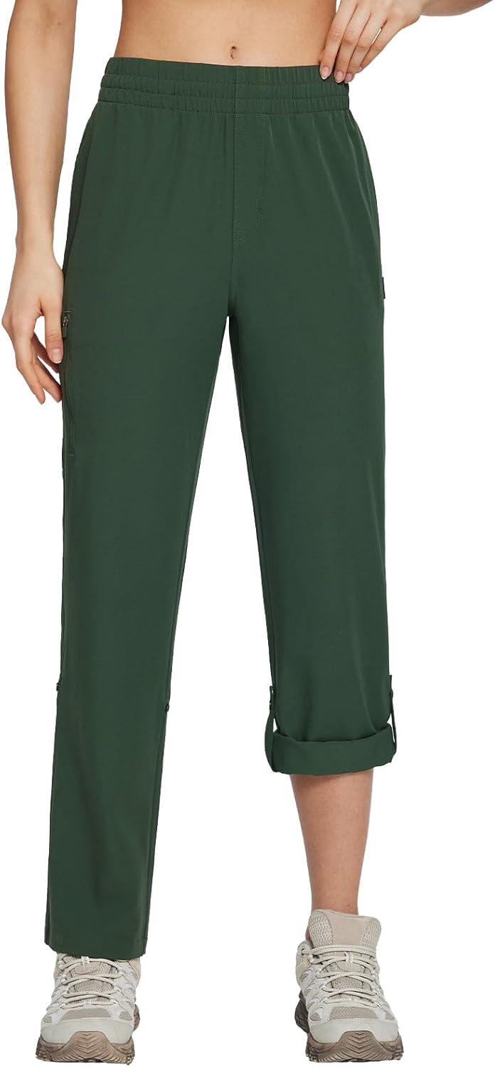 Women’s Water-Resistant Hiking Capri Pants with UPF & Quick-Dry