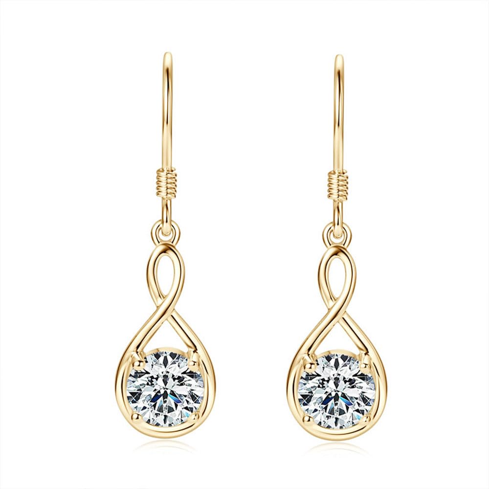 WBDWWTD Wassertropfen-Ohrringe aus Sterlingsilber, D-Farbe, Moissanit, Valentinstag-Schmuck, Geschenke für Frauen und Mädchen