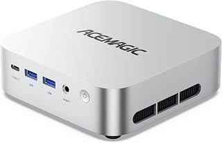 ACEMAGICIAN W1 미니 PC, AMD Ryzen 7 255H, 32GB DDR5, 1TB PCIe 4.0 M.2 SSD, Radeon 780M, 8K 트리플 디스플레이, Wi-Fi 6E, USB4, 2.5GbE