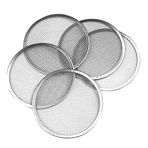 iplusmile 5 Tapas De Acero Inoxidable para Germinación Filtros Malla para Tarro De Cristal Tapa De Boca Ancha Color Plateado