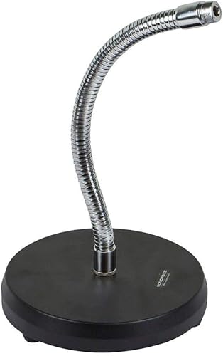 Monoprice Soporte de micrófono de escritorio con cuello de cisne y base sólida