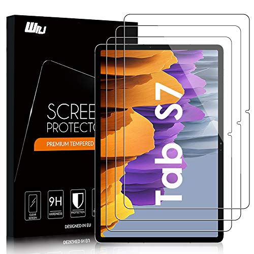 [3-Pack] WRJ Screen Protector for Samsung Galaxy Tab S7,HD Anti-Scratch Anti-Fingerprint No-Bubble 9H Hardness Tempered Glass for Galaxy Tab S7 11 Inch