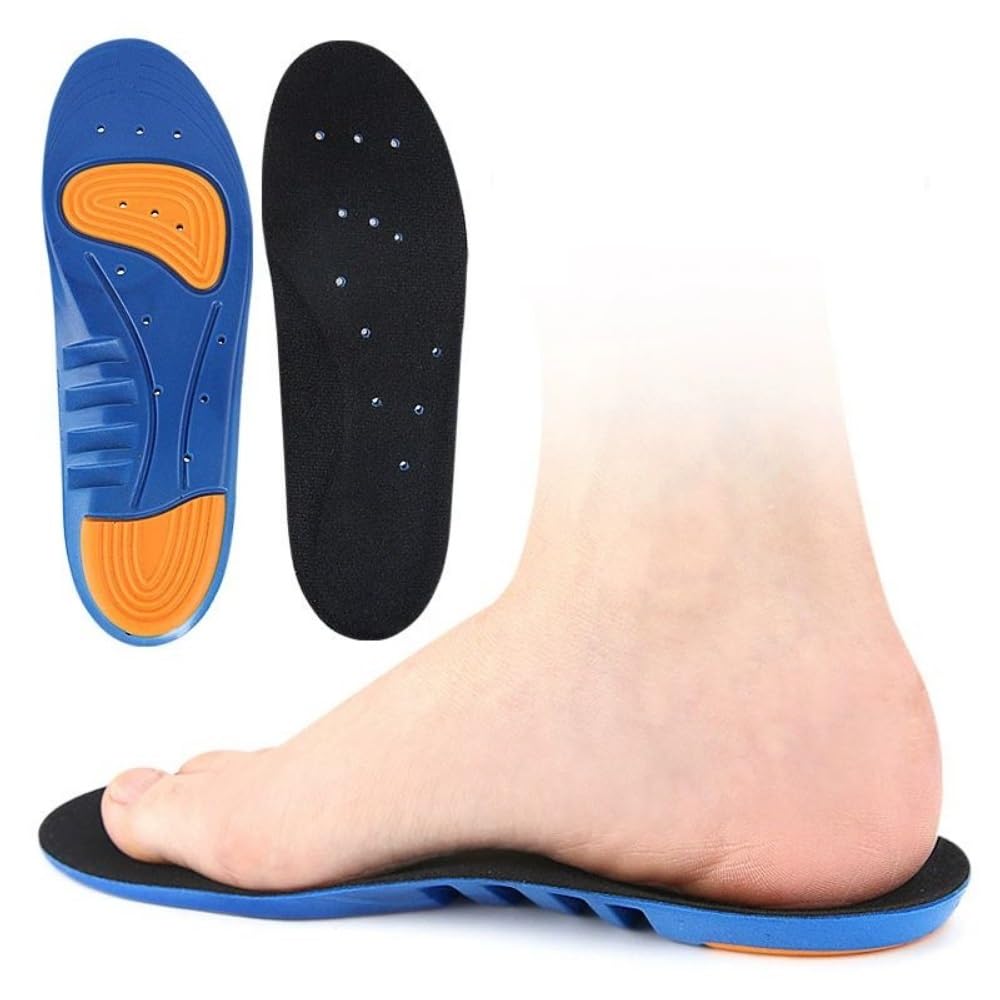 plantillas gel hombre trabajo para calzado deportivo y de trabajo - Transpirables,cómodas y se adaptan perfectamente,Las plantillas de gel para hombre están disponibles en las tallas (40-45#)