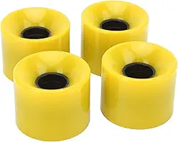 Rodas de skate, 60 mm x 45 mm, conjunto de 4 rodas longboard de poliuretano, para pranchas de surfe terrestre, prancha de banana, tábua de peixe pequeno, madeira azul