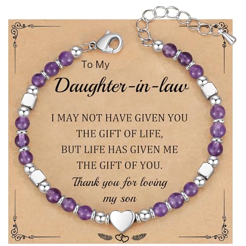 Christmas Gifts for Women, Stocking Stuffers for Teens Beaded Bracelets for Women Gifts for Mom Christmas Gift Mothers Day Gift for Grandma Daughter Bonus Mom Nature Stone Bead Bracelet Graduation Jewelry for Her 2026