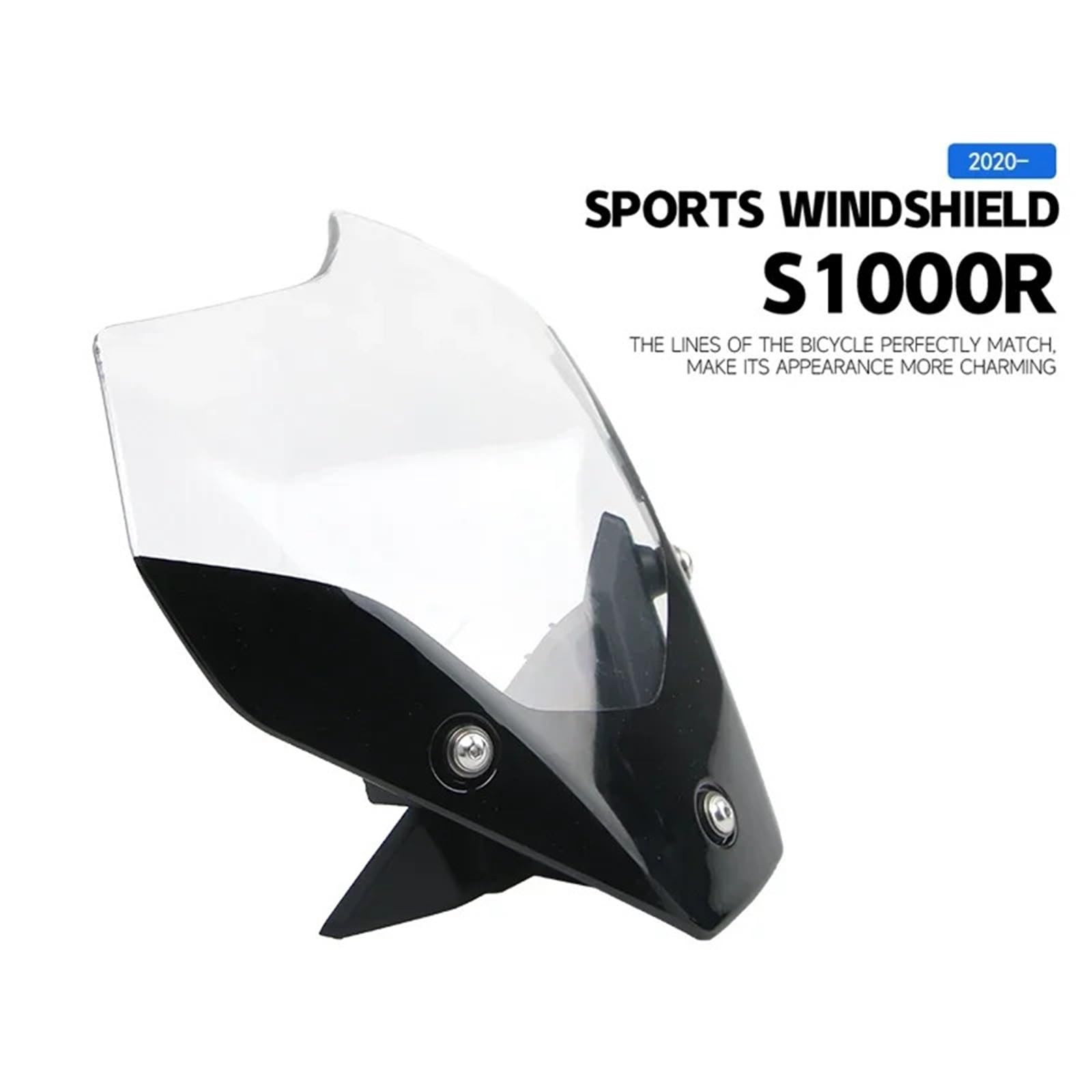 powietrzadeflektor Deflektor motocykla Szyba przednia do BMW S1000R K63 2021 2022 2023 Spoiler Szyba przednia Deflektor wiatru Osłona ekranu Spoiler S 1000 R