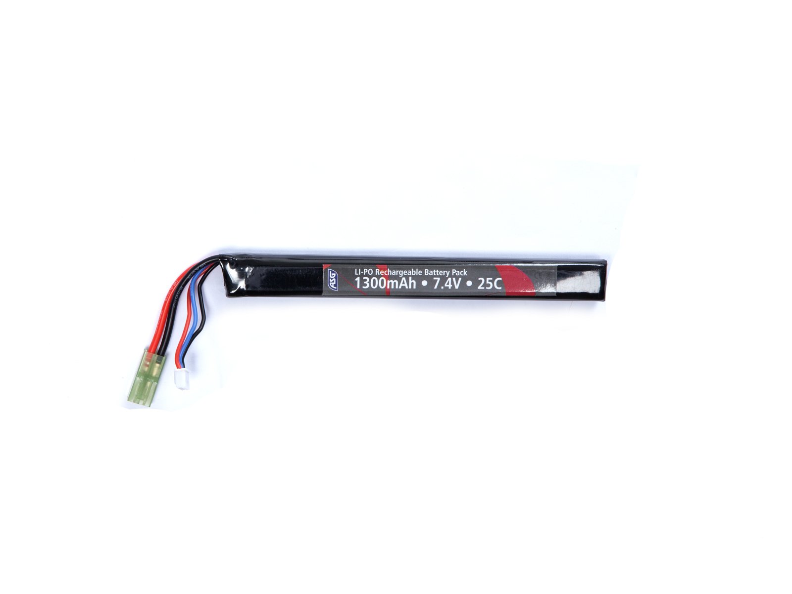 BATTERIE POUR REPLIQUE AEG 7.4 V 1300 MAH LI-PO TYPE STICK RECHARGEABLE ASG 18568 AIRSOFT