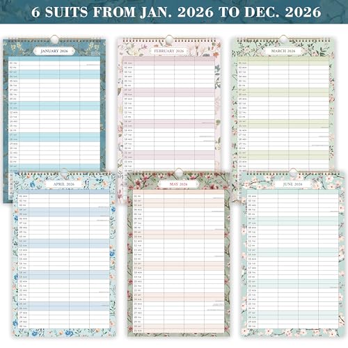 Calendar 2026 UK - Family Calendar 2026 from Jan. - Dec. 2026, Month to View 2026 CALENDAR with 4 Columns, Back Pocket, Ideal for Home, Office, School & Family, 38 * 23.5 cm - Image 4