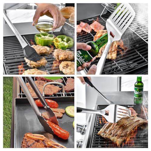 Set de 15 herramientas para parrilla en acero inoxidable miniatura 5