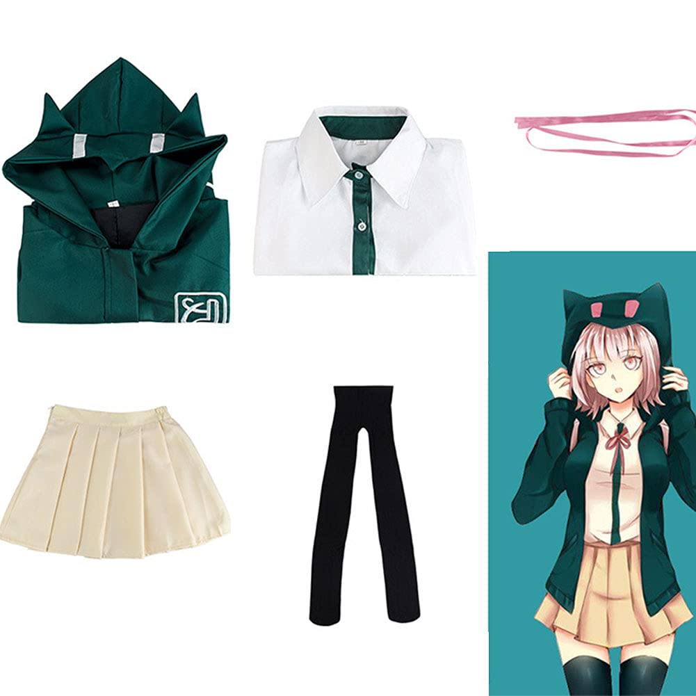 Zhongkaihua ChiaKi Nanami kostium cosplay liceum, mundur marynarski, granatowy strój na Halloween, odgrywanie ról, pełny zestaw strojów dla dziewcząt