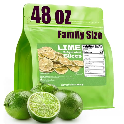 48oz Dehydrated Limes Slices, Dried lime Fruit for Cocktails Garnish Bulk