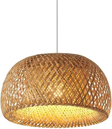 Lustre en osier suspendu et plafonnier rétro pour luminaire de salle à manger