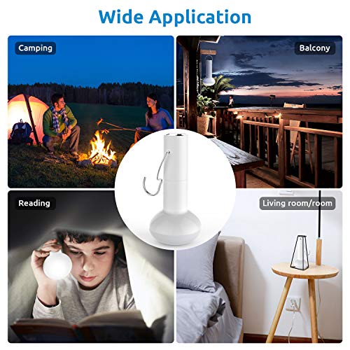 Jirvyuk Lampadina Solare Portatile con Pannello