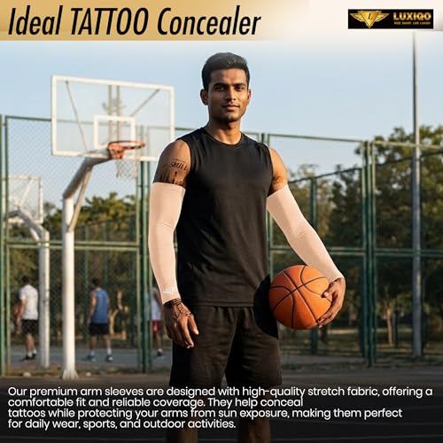 Image of Osmo Fibre Arm Sleeves - SPF 50+ UV Protection, Ultra-Soft Cooling Compression Fabric, Breathable & Odour-Resistant Sun Sleeves | Running, Cycling, Gym & Outdoor Sports