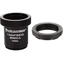 Celestron T-Adapter with SCT 5, 6, 8 with 9.25, 11, 14, Black 93633-A & 93402 T-Ring for Nikon Camera Attachment