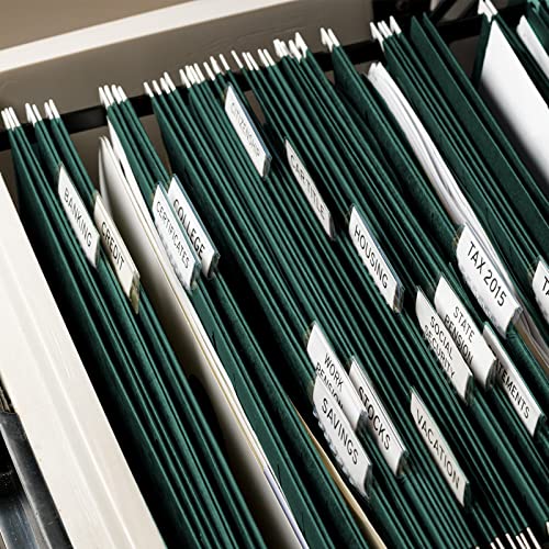 HERKKA Extra Capacity Hanging File Folders, 30 Pack Reinforced Letter Size Hanging Folders with Heavy Duty 0 Inch Expansion, Designed for Bulky Files, Green image 1