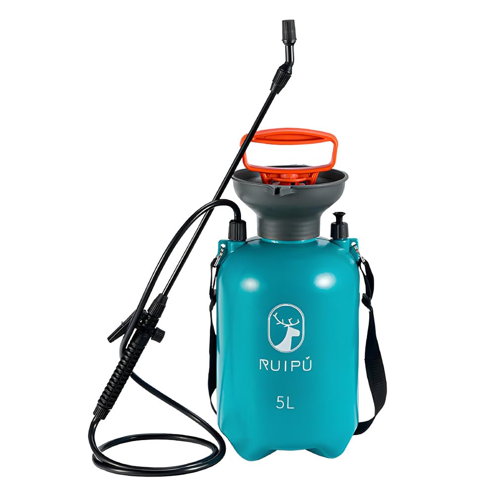 Spruzzatore portatile a pressione da giardino con valvola di rilascio Lancia spray girevole Tracolla regolabile per prato cortile erbaccia pesticidi erbicidi irrigazione fertilizzante