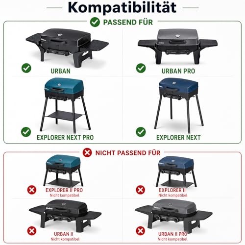 GFTIME 32 x 48cm Gusseisen Grillrost Set für Enders Urban, Urban Pro, Explorer, Explorer Pro Gasgrill (vor 2025), Massives Gussrost Zubehör, Nicht für Enders Urban II & Explorer II, 2 Stück