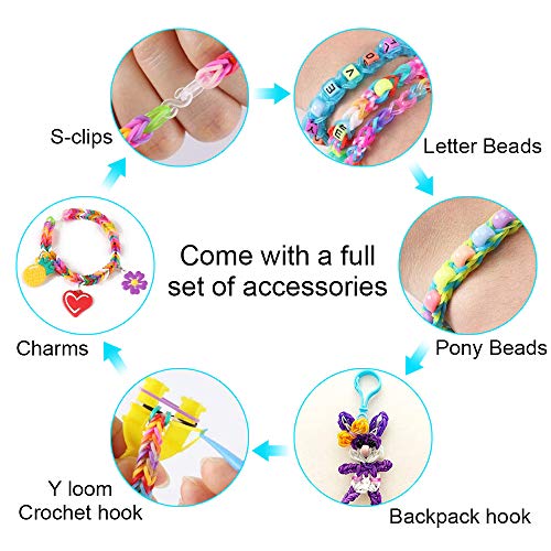VICOVI 11900+ Colorful Rubber Bands Refill Kit with 11000 Bracelet Bands Loom Bracelet Making Kit for Kids Girls Gift
