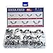 90pcs Wing Butterfly Hand Tighten Nut Metric Threaded Thumb Ingot Wingnuts with Case M3 M4 M5 M6 M8 M10 M12 Fasteners Hardware Assortment Kit Set 304 Stainless Steel