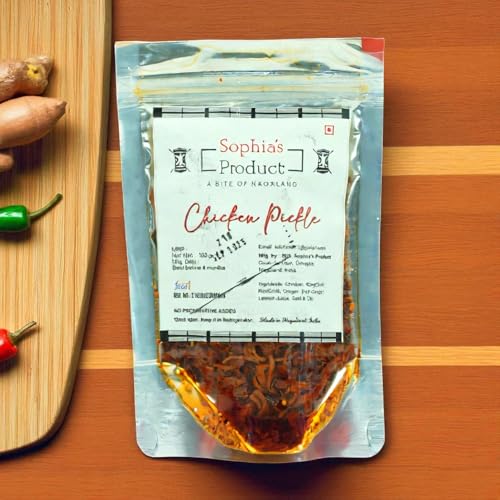 Image of Made In Nagaland | Sophia's Product | Chicken Pickle from Nagaland, No Preservatives, 100g
